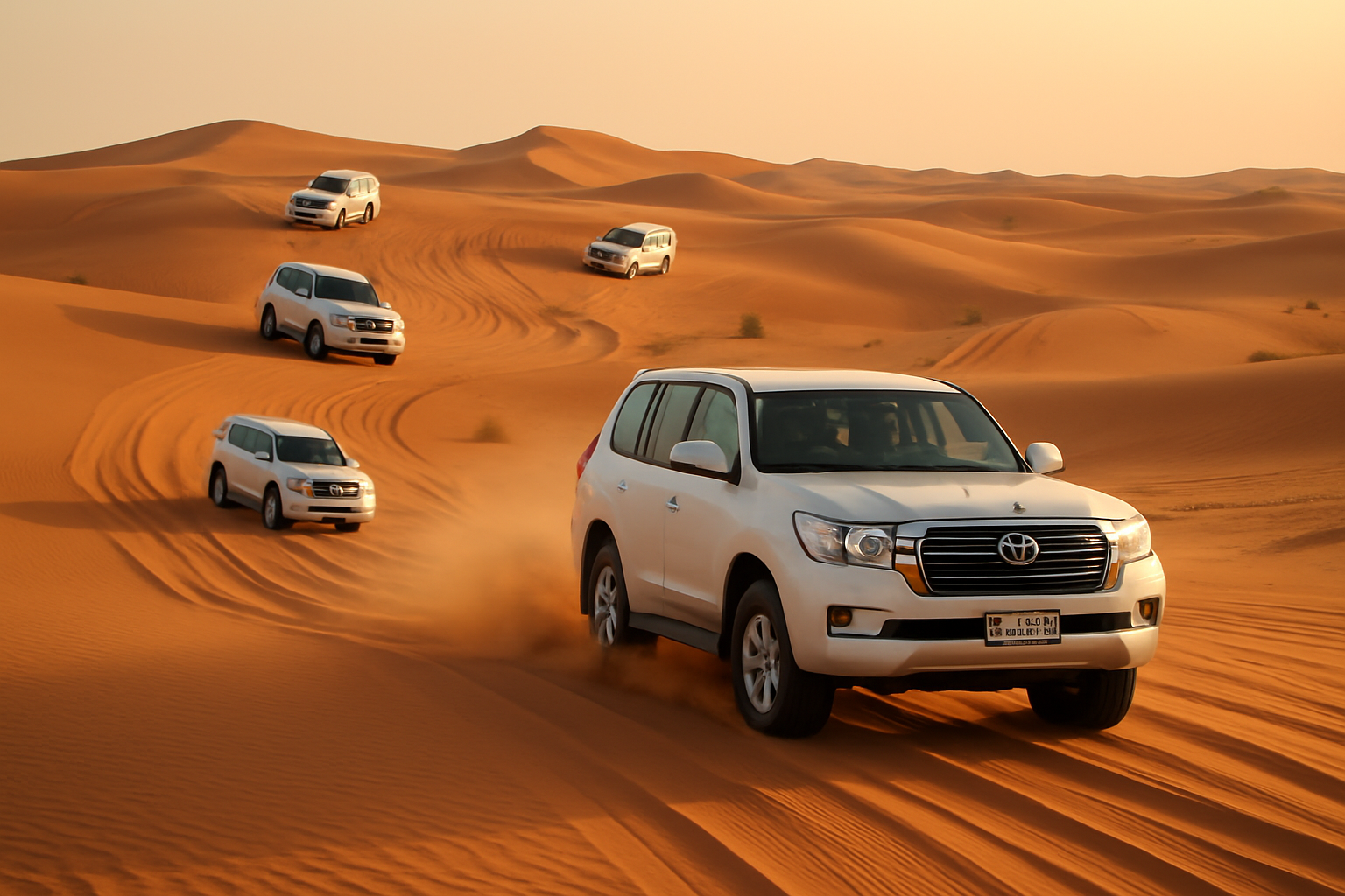 Desert safari in Dubai with 4x4 vehicles